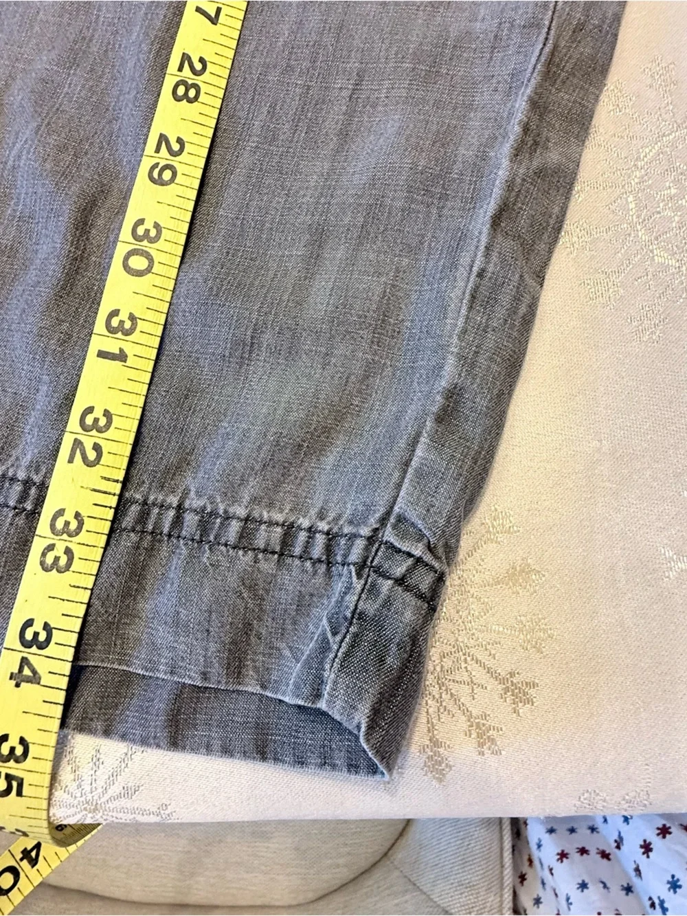 Splendid Women’s Light Gray Wide Leg Crop pants Lyocell Size XL